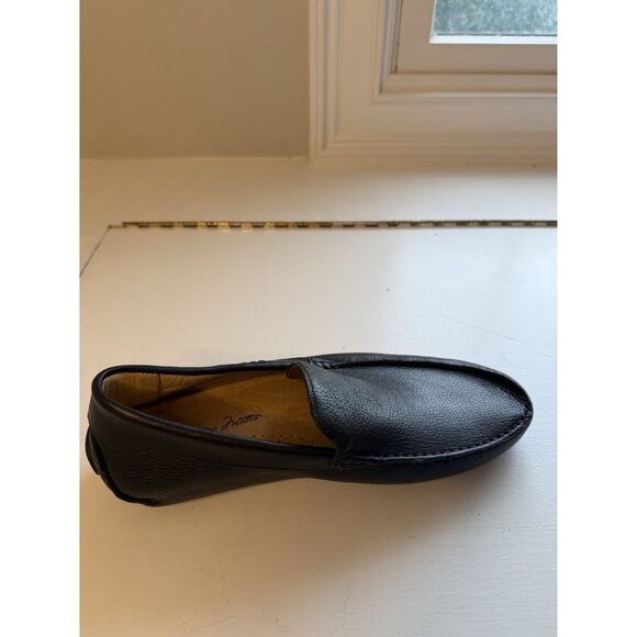 Massimo Matteo Venetian Driver Black Leather Loafers Size 7 Mens NEW [jb] - Picture 7 of 11